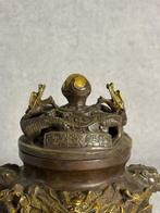 Grote Chinese draken wierookbrander - Brons - China - Eind