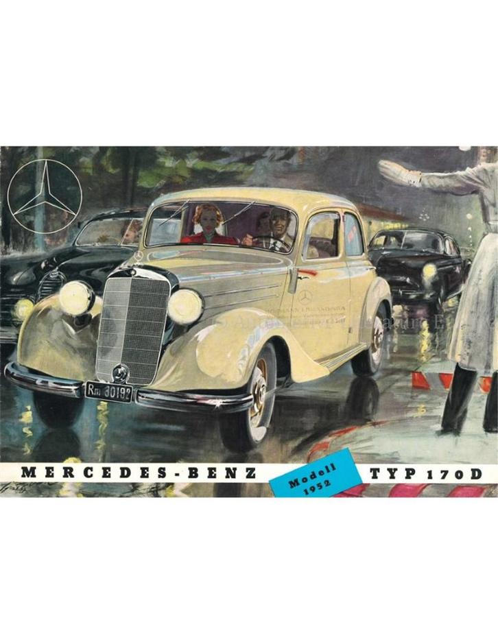 1952 MERCEDES BENZ TYPE 170 D BROCHURE DUITS, Boeken, Auto's | Folders en Tijdschriften