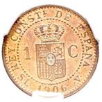 Spanje. Alfonso XIII (1886-1931). 1 céntimo 1906 *6 - Madrid
