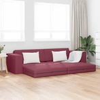 vidaXL Vloersofa bed 2-in-1 Bordeauxrood 245x150x60,5 cm, Verzenden, Nieuw, Stof, Minder dan 150 cm