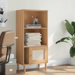 vidaXL Boekenkast SENJA rattan-look 60x35x130 cm grenenhout, Huis en Inrichting, Kasten | Boekenkasten, Verzenden, Nieuw, Grenenhout