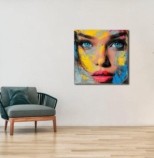 PLM-Art - Woman Yellow Splash, Antiek en Kunst, Kunst | Designobjecten