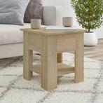 vidaXL Salontafel 40x40x42 cm bewerkt hout sonoma, Minder dan 50 cm, 50 tot 100 cm, Verzenden, Nieuw