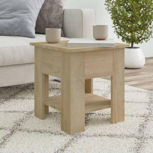 vidaXL Salontafel 40x40x42 cm bewerkt hout sonoma, Huis en Inrichting, Tafels | Salontafels, 50 tot 100 cm, Nieuw, Overige houtsoorten