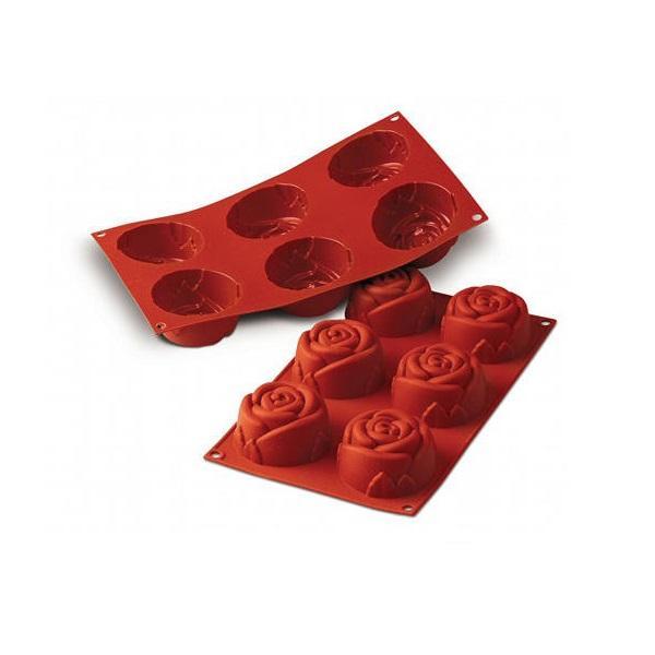 Siliconen Bakvorm Grote Roos Ø76h40mm (6), Hobby en Vrije tijd, Taarten en Cupcakes maken, Nieuw, Verzenden