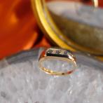 Gouden ring met zirconia (solitair ring) (solitair ring), Sieraden, Tassen en Uiterlijk, Ringen, Gebruikt, Overige kleuren, Ophalen of Verzenden