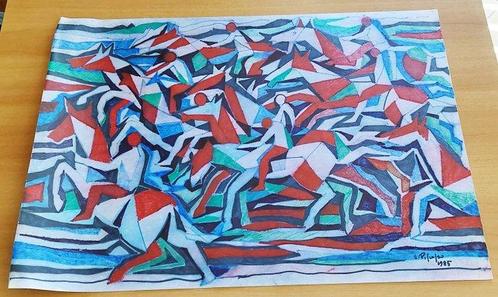Vittorio Piscopo (1913-2004) - Cavalcata, Antiek en Kunst, Kunst | Designobjecten