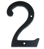 Huisnummer 2 IJzer Zwart 100 mm, Huis en Inrichting, Woonaccessoires | Overige, Ophalen of Verzenden, Nieuw