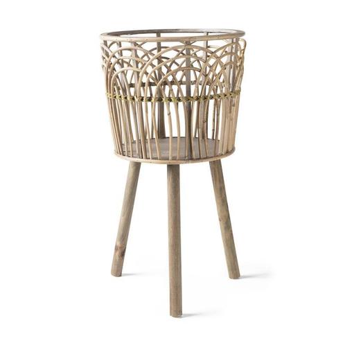 Rotan plantenbak - ø34x63 cm, Tuin en Terras, Bloempotten, Verzenden