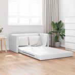 vidaXL Sofa Bed Wit 124 x 71 x 78 cm Kunstleer, Huis en Inrichting, Verzenden, Nieuw, Leer, Minder dan 150 cm