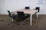 Vergadertafel | Tweedehands | Havanna blad | Wit frame | VT3, Verzenden, Gebruikt