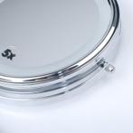 Make up spiegel - scheerspiegel - met LED - 20 cm - chroom, Antiek en Kunst, Antiek | Spiegels, Ophalen of Verzenden