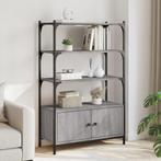 vidaXL Boekenkast 3-laags 70x30x109,5 cm bewerkt hout grijs, Huis en Inrichting, Kasten | Boekenkasten, Verzenden, Nieuw, Overige houtsoorten