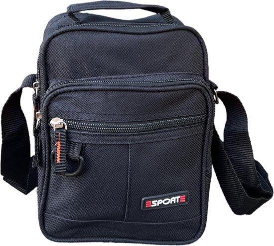 Kleine Nylon Schoudertas - Heren tasje S, Sieraden, Tassen en Uiterlijk, Tassen | Schoudertassen, Zwart, Nieuw, Overige merken