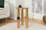 Handgemaakte bijzettafel ABSTRACT 55cm goud zwart metaal, Huis en Inrichting, Tafels | Sidetables, Ophalen of Verzenden, Nieuw