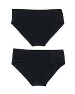 HEMA Dames hipsters stretch katoen - 2 stuks zwart, Verzenden, Zwart