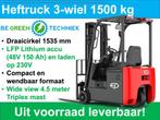 Prijspakker! 1500 kg 3-wiel heftruck 4.5 meter super compact