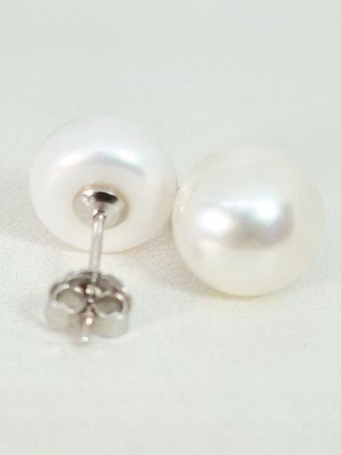 Zonder Minimumprijs - Oorbellen - 18 karaat Witgoud Parel, Sieraden, Tassen en Uiterlijk, Oorbellen