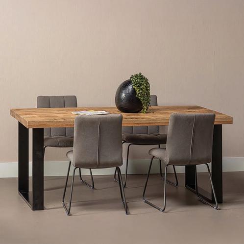 Mangohouten Eettafel Rechthoek Roy 160x90 cm (6cm), Huis en Inrichting, Tafels | Eettafels, 50 tot 100 cm, 150 tot 200 cm, Rechthoekig