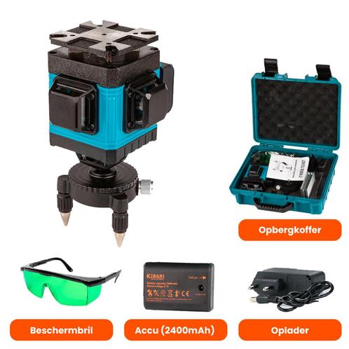 Kruislijnlaser 16 Lijnen Inclusief Accessoire Koffer -, Tuin en Terras, Hand-tuingereedschap, Nieuw