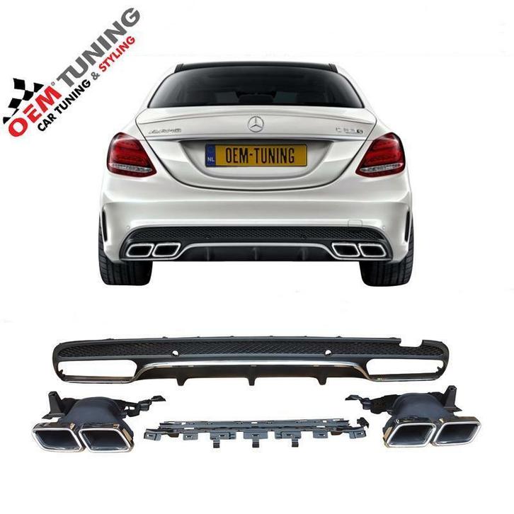 Mercedes-Benz | C-Class | W205 C63 AMG Diffuser | 2014-2017, Auto-onderdelen, Carrosserie en Plaatwerk, Nieuw, Mercedes-Benz, Achter