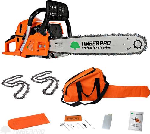 Kettingzaag 62 cc - Benzine - Zwaardlengte 50 cm - Incl. tra, Doe-het-zelf en Verbouw, Gereedschap | Zaagmachines, Nieuw, Verzenden