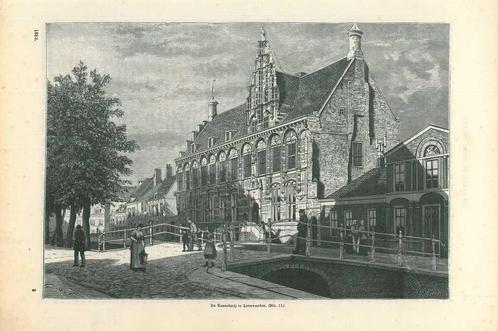 Zicht op Leeuwarden, Antiek en Kunst, Kunst | Etsen en Gravures