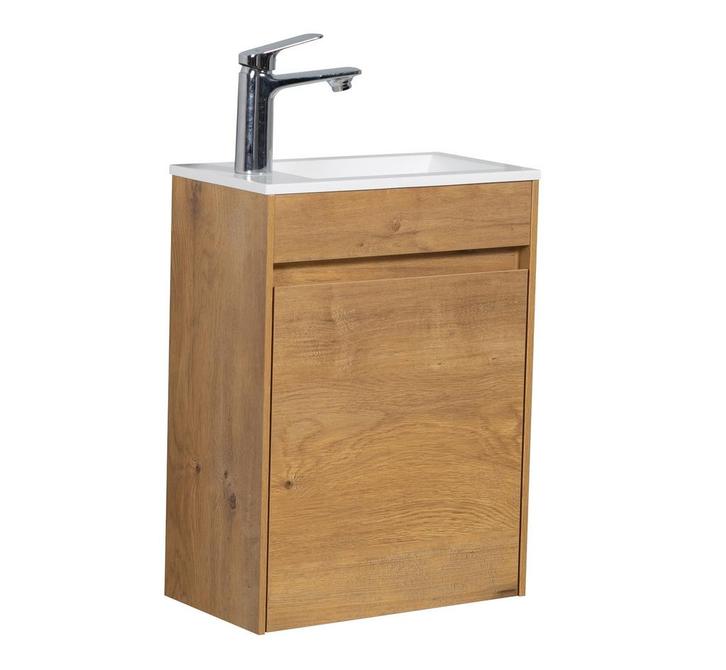 Toiletmeubel Sinta 40 x 22 cm Eiken Fonteinmeubel, Doe-het-zelf en Verbouw, Sanitair, Nieuw, Wastafel, Verzenden