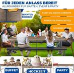 KESSER® Buffettafel, inklapbaar, kunststof, 183 x 76 cm, rot, Verzenden, Nieuw