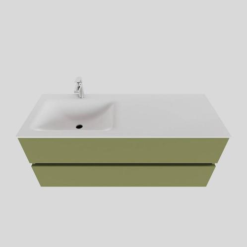 Badkamermeubel Solid Surface BWS Oslo 120x46 cm Links Mat, Doe-het-zelf en Verbouw, Sanitair, Bad, Nieuw, Ophalen of Verzenden