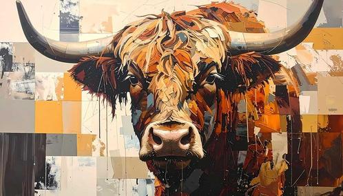 Schotse Hooglander kunstwerken, Huis en Inrichting, Woonaccessoires | Wanddecoraties, Nieuw, Verzenden