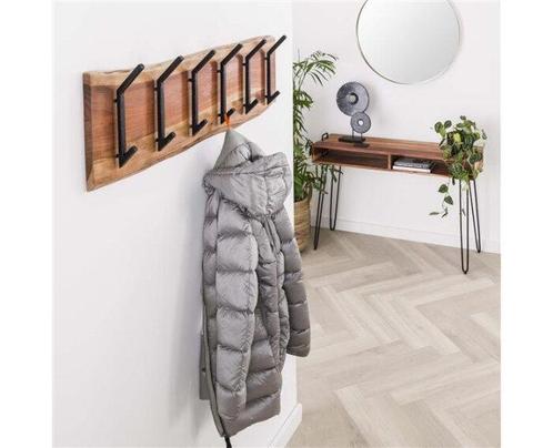 Kapstok Timber 2x6 haken 100 cm, Huis en Inrichting, Woonaccessoires | Kapstokken, Nieuw, Ophalen of Verzenden