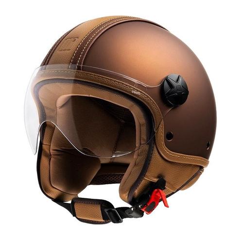 Motocubo top ant jethelm met vizier | mat brons | ECE 22.06, Motoren, Kleding | Motorhelmen, Nieuw met kaartje, Verzenden