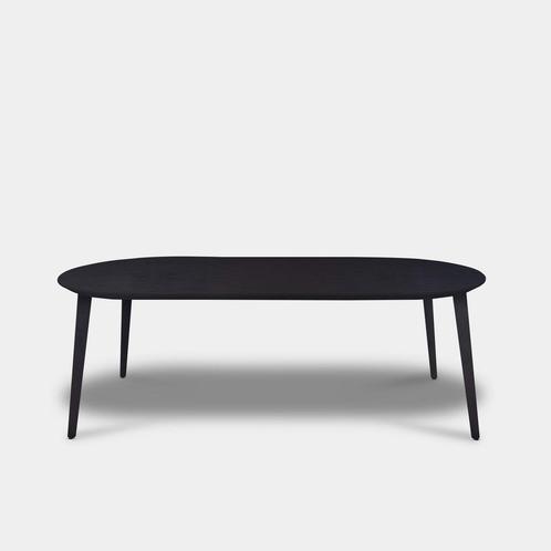 Tafel Plat Ovaal Eikenhout - Konisch - Donker Eiken, Huis en Inrichting, Tafels | Eettafels