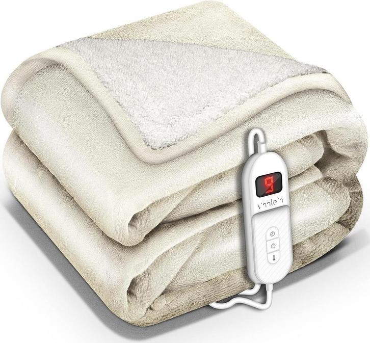 sinnlein® Elektrische deken met automatische uitschakeling,, Huis en Inrichting, Overige Huis en Inrichting, Nieuw, Verzenden