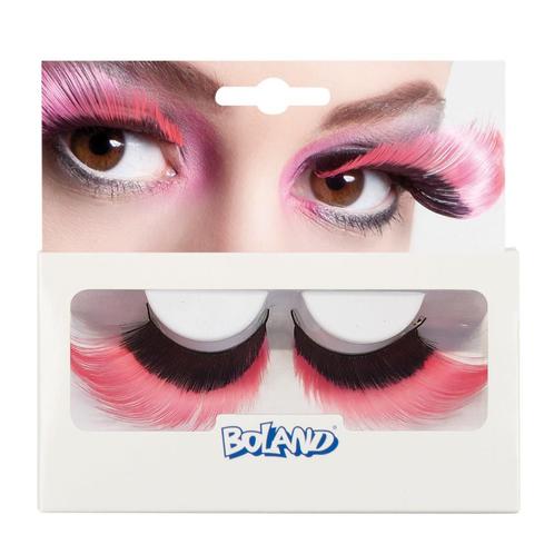 Nepwimpers Flamboyant Neon Roze/Zwart 2st, Hobby en Vrije tijd, Feestartikelen, Nieuw, Verzenden