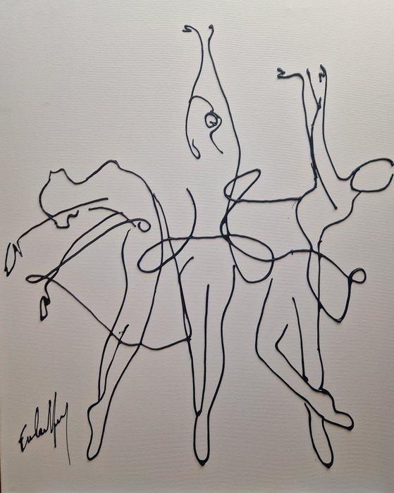 Henry Escobar - LES TROIS DANSEUSES, Antiek en Kunst, Kunst | Designobjecten