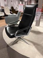 Relaxfauteuil Kebe Superjet zwart leder - 30% Extra korting, Huis en Inrichting, Fauteuils, Ophalen, Kebe Superjet black leather