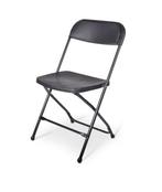 Klapstoel kunststof MILOS zwart frame - zwarte zitting, Huis en Inrichting, Stoelen, Verzenden, Nieuw