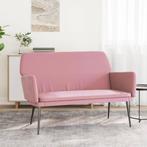 vidaXL Bankje 108x79x79 cm fluweel roze, Verzenden, Nieuw, Stof, Minder dan 150 cm