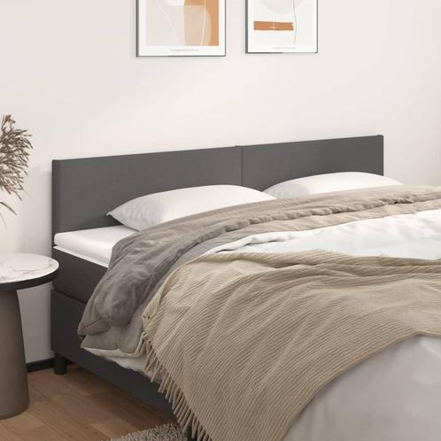 vidaXL Hoofdborden 2 st 90x5x78/88 cm kunstleer grijs, Huis en Inrichting, Slaapkamer | Bedden, Grijs, Nieuw, Overige materialen
