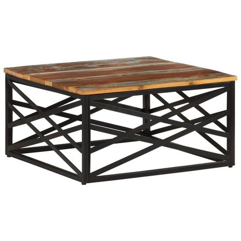 vidaXL Salontafel 68x68x35 cm massief gerecycled hout, Huis en Inrichting, Tafels | Salontafels, 50 tot 100 cm, Nieuw, Overige houtsoorten