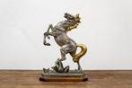 Beeldje - cavallo rampante - Legering, Hout