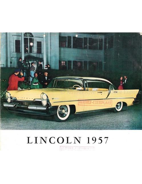 1957 LINCOLN PREMIERE BROCHURE NEDERLANDS, Boeken, Auto's | Folders en Tijdschriften