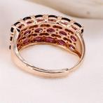 Zonder Minimumprijs - Ring Zilver Granaat - certificaat, Sieraden, Tassen en Uiterlijk, Ringen, Nieuw