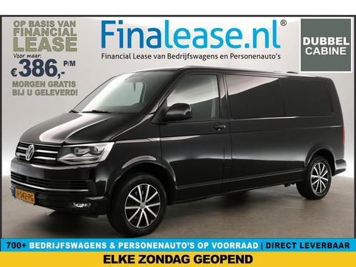 Volkswagen Transporter 2.0 TDI L2H1 DC 5 Pers 140PK €386pm, Auto's, Bestelauto's, Lease, Handgeschakeld, Diesel, Volkswagen, Zwart