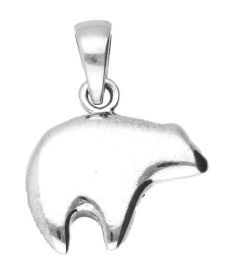 Zilveren Beer abstract kettinghanger, Sieraden, Tassen en Uiterlijk, Kettinghangers, Verzenden