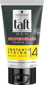 SCHWARZKOPF TAFT MEN SUPER GLUE POWER GEL TUBE 150 ML, Verzenden, Nieuw