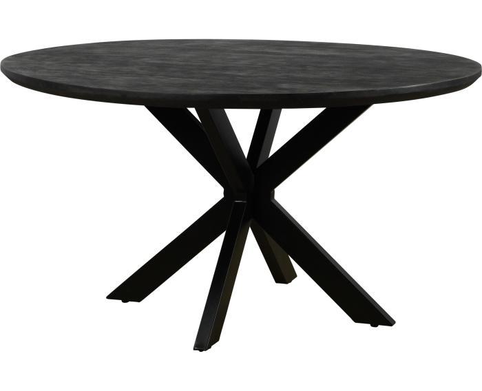 Eettafel Colorado rond mangohout 120 cm - Zwart, Huis en Inrichting, Tafels | Eettafels, Nieuw, Ophalen of Verzenden