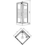 Xellanz Thermo Complete Douchecabine - 90x90x228cm -, Doe-het-zelf en Verbouw, Sanitair, Ophalen of Verzenden, Nieuw, Glas